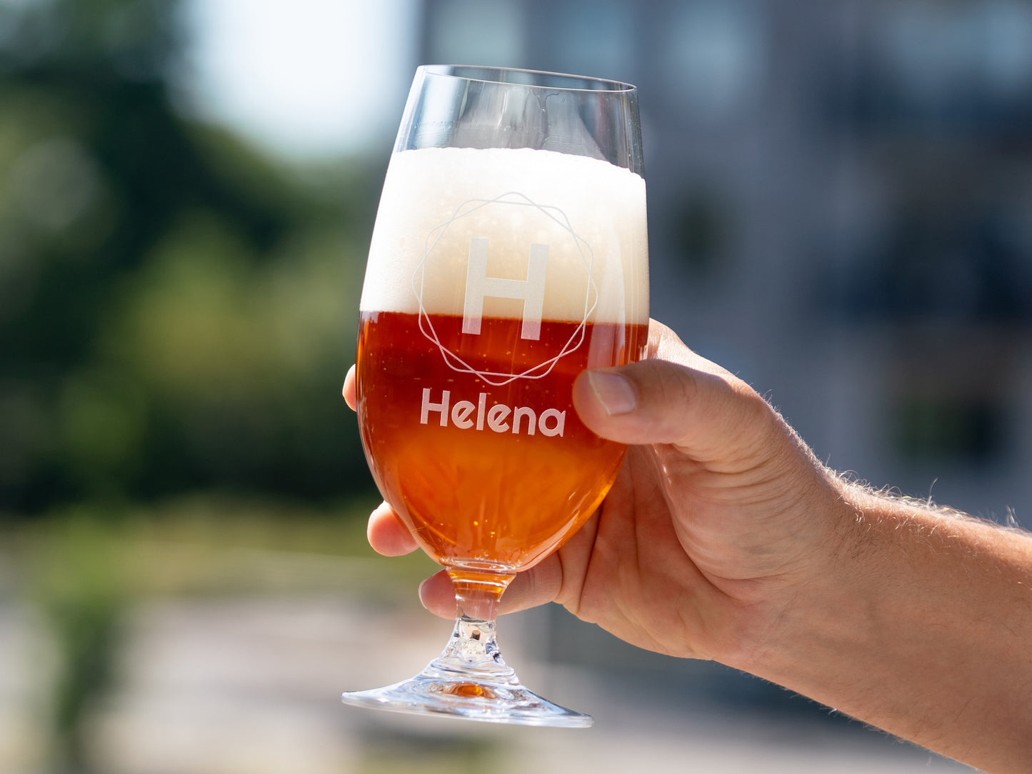 Personligt Spiegelau Ölglas med Gravyr - Bokstav, Namn & Krans