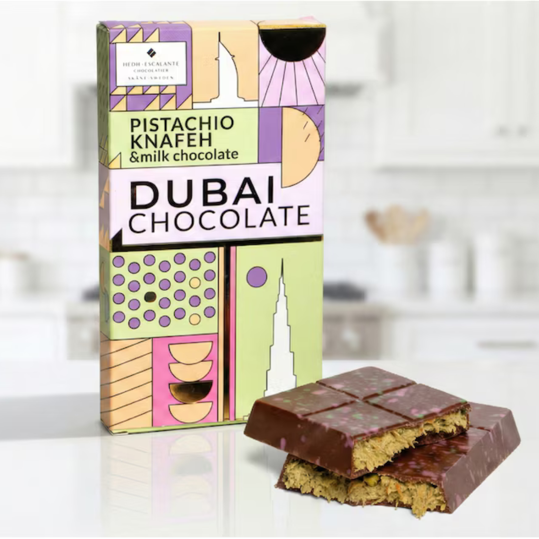 Dubai Choklad Pistachio, Knafeh & Milk Chocolate