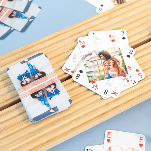 Spelkort med egna foton