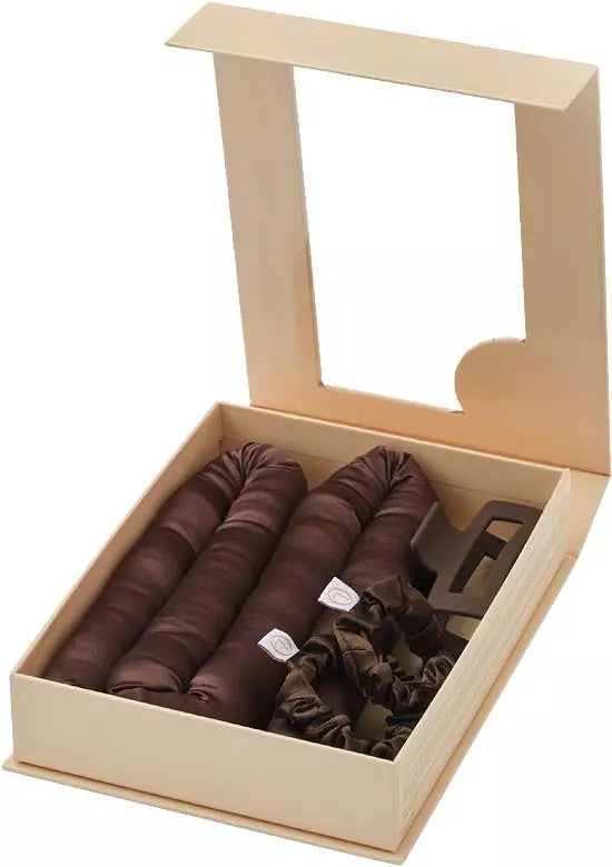 Lenoites - Heatless Curls in Mulberry Silk Medium Brown